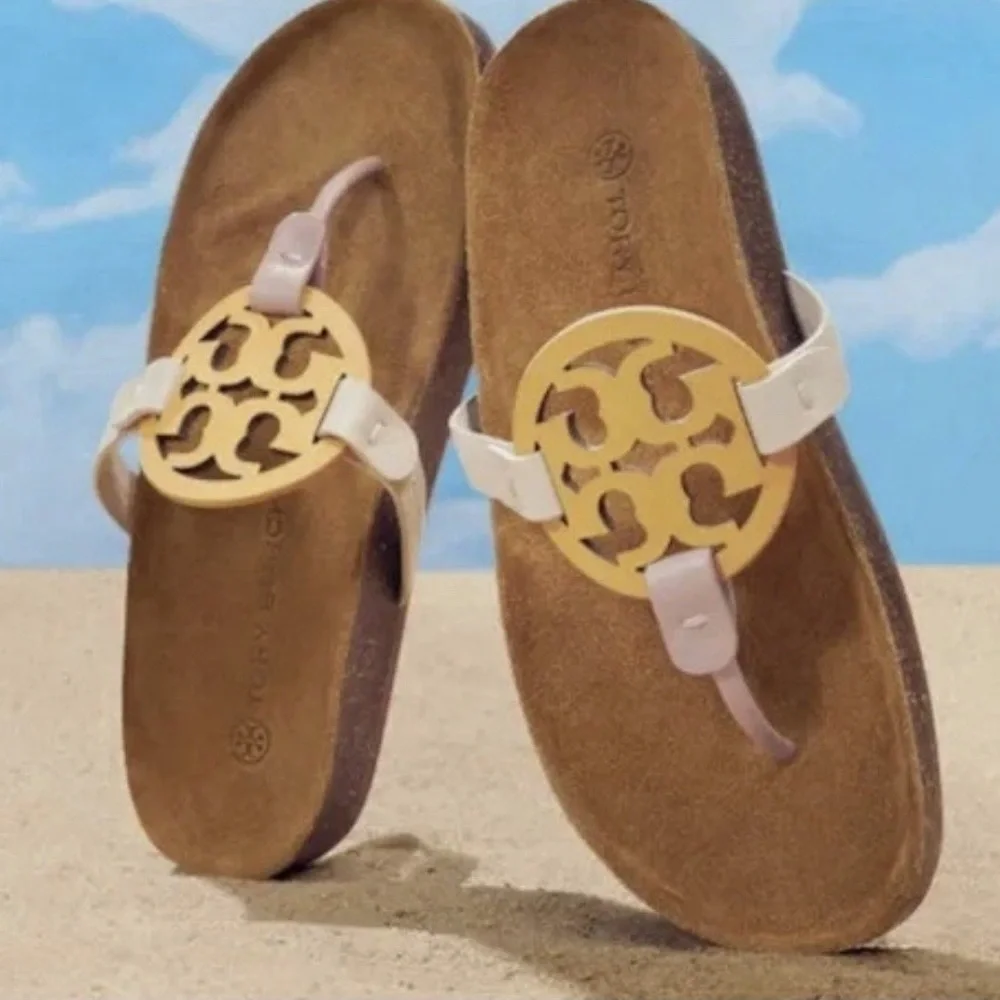 Tory Burch Miller Cloud Sandal size 7 cork tan nude